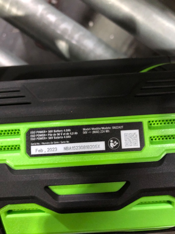 Photo 4 of **SEE NOTES**EGO Power+ LB6703 670 CFM 180 MPH 56V Lithium-Ion Cordless Electric Variable-Speed Blower Kit with 4.0Ah Battery and 320W Charger Included, Black 670 CFM Blower Kit  w/ 4.0 Ah Battery