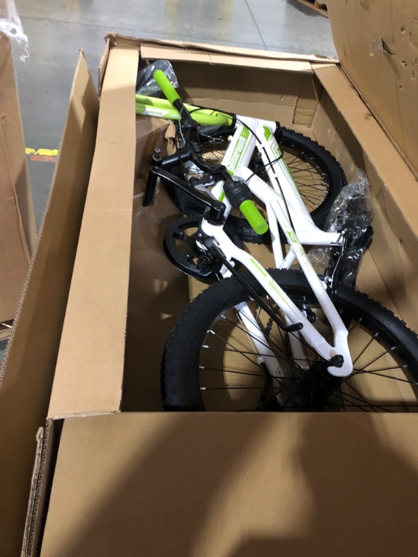 Photo 1 of ***Parts Only***HH HILAND Huntaway 24 Inch Aluminium Frame Kids Mountain Bike, Shimano 21 Speeds Bike for Youth White/Green