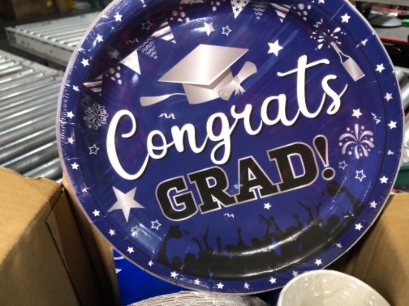 Photo 3 of Blue and White Graduation Decorations 2024 Blue Graduation Decorations Class of 2024 Royal Blue Graduation Decorations College Graduation 