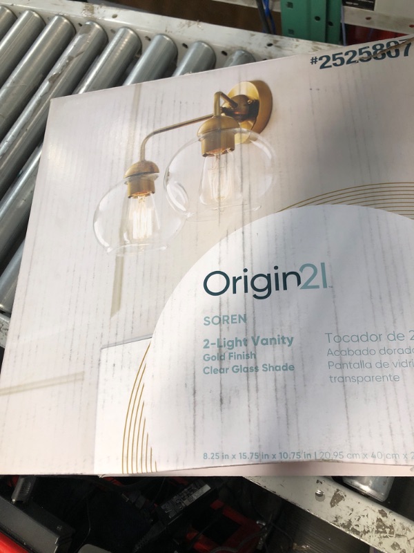 Photo 1 of ***USED - UNABLE TO TEST - LIKELY MISSING PARTS***
Origin 21 Soren 15.75-in 2-Light Brushed Gold Transitional Vanity Light