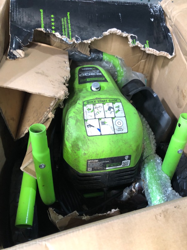 Photo 3 of **VERY USED** Greenworks Pro 2300 PSI 1.2-GPM- Gallons Cold Water Electric Pressure Washer