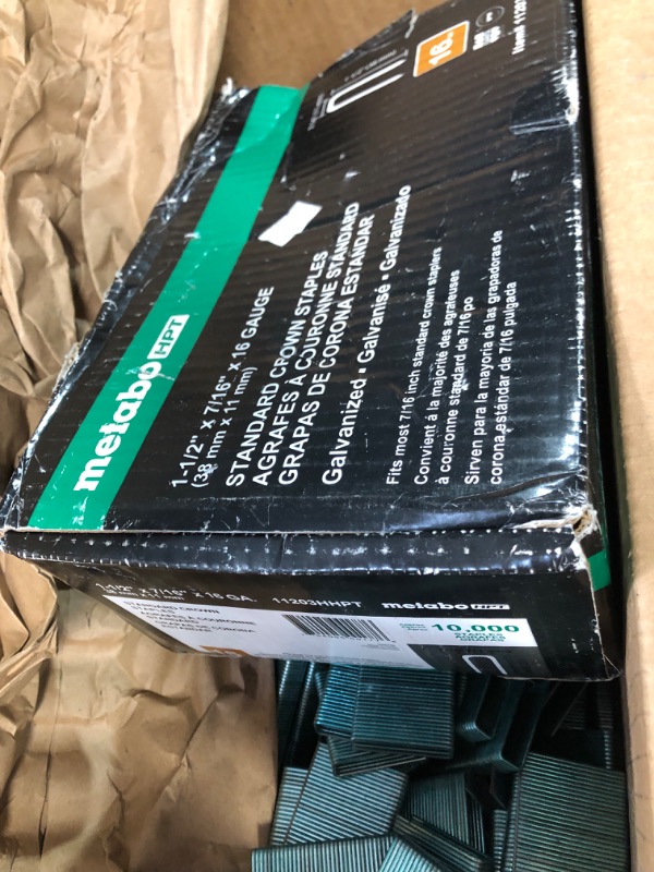 Photo 3 of **UNKNOWN NUMBER OF STAPLES** METABO HPT STAPLES 1-1/2X7/1616GA