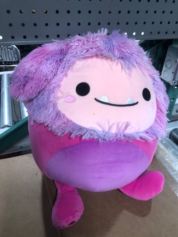 Photo 3 of Squishmallows Original 14-Inch Woxie Magenta Bigfoot with Tie-Dye Mane - Official Jazwares Large Plush