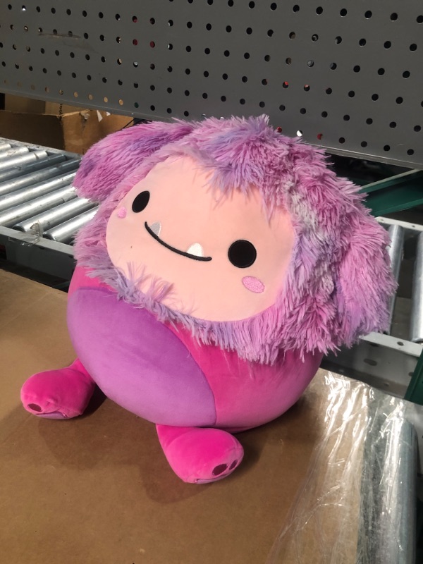 Photo 2 of Squishmallows Original 14-Inch Woxie Magenta Bigfoot with Tie-Dye Mane - Official Jazwares Large Plush