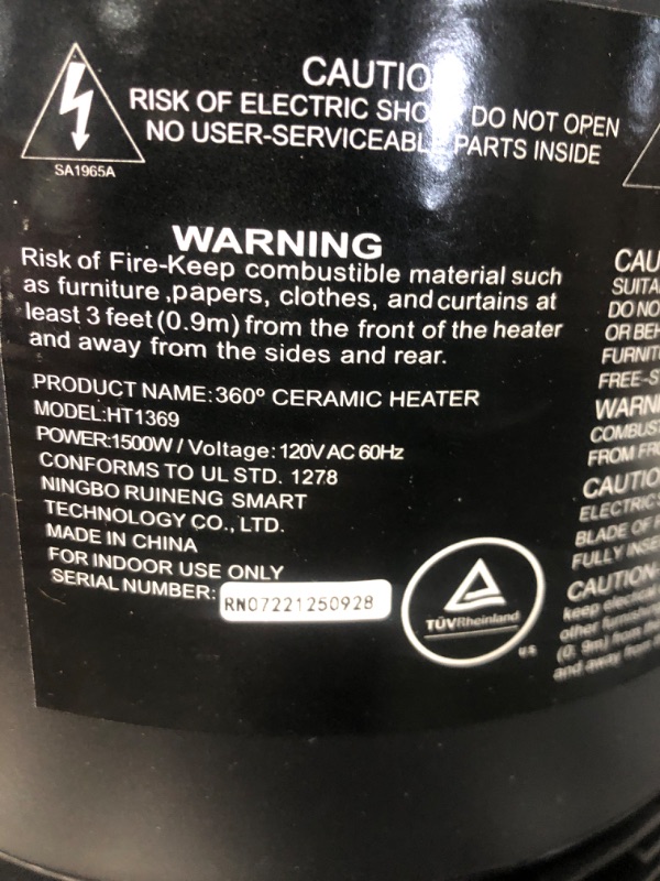 Photo 4 of **DAMAGED - SEE PHOTOS**
Utilitech Up to 1500-Watt Ceramic Tower Indoor Electric Space Heater with Thermostat and Remote Included