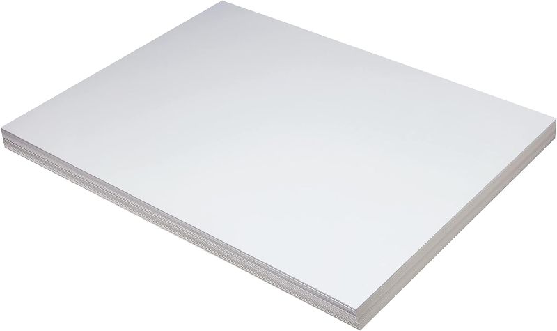 Photo 1 of School Smart Pacon Heavyweight Tagboard, 18 x 24 Inches, 11 Pt, White, Pack of 100 (085498)