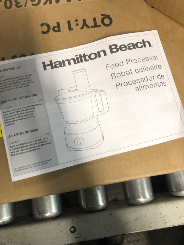 Photo 3 of ***USED - UNABLE TO TEST - MIGHT BE MISSING PARTS***
Hamilton Beach 70730 Bowl Scraper 10 Cup Food Processor - Black/Silver