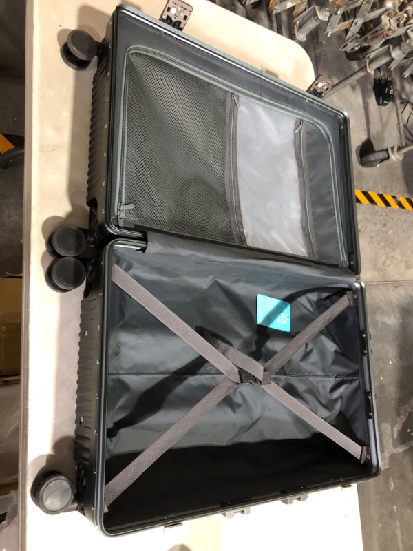 Photo 5 of ***USED - FABRIC FRAYING - UNLOCKS WITH CODE 713***
CAARANY 24 Inch Checked Luggage with Front Pocket, Versatile Aluminum Frame Luggage with USB Charging Port