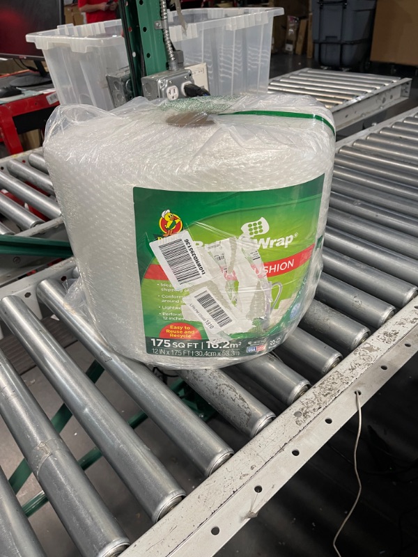 Photo 3 of Duck Brand Bubble Wrap Roll, 12” x 175’, Original Bubble Cushioning for Packing, Shipping, Mailing and Moving, Perforated Every 12”