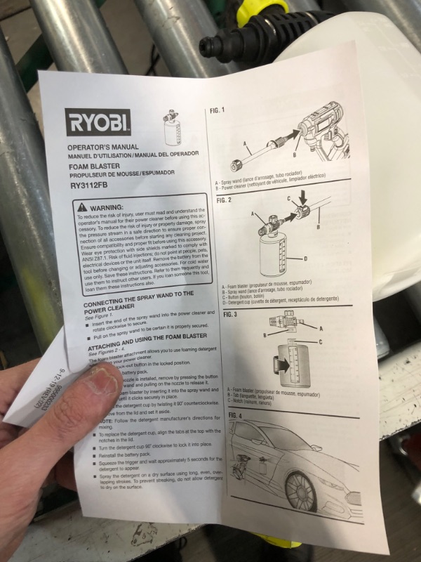 Photo 1 of Ryobi EZClean Power Cleaner Foam Blaster