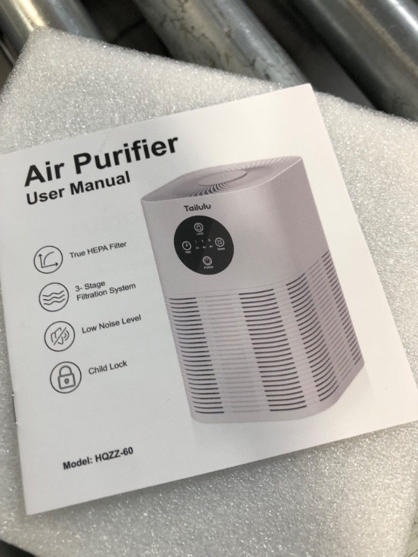 Photo 4 of Air Purifiers for Pet,Tailulu Home Air Cleaner For Bedroom up to 600 sq.ft 22db with Fragrance Sponge for Dust Smoke Pollen Dander Hair Smell and Pet Odor