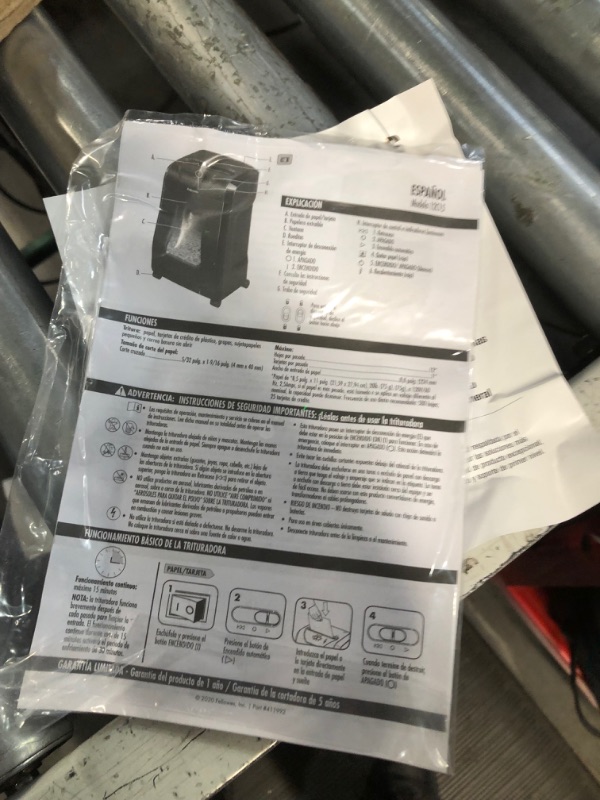 Photo 3 of Fellowes 12C15 12 Sheet Cross-Cut Paper Shredder for Home and Office with Safety Lock 12 Sheet Paper Shredder