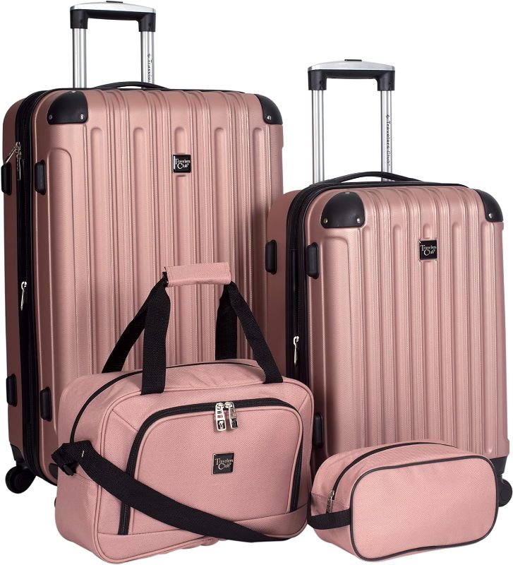 Photo 1 of **SEE NOTEWS/DAMAGED**
Travelers Club Expandable Midtown Hardside Lg. Suitcase Pink