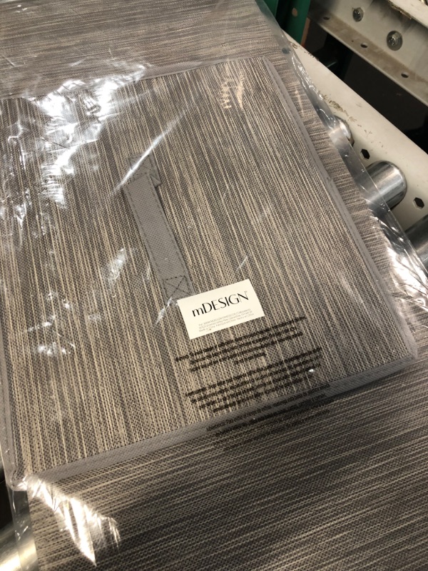 Photo 1 of mDesign Tall Gift-Wrapping Paper Storage Box with Handles, Holder Tan Taupe 11.8 x 13.8 x 41