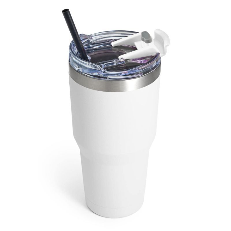 Photo 1 of  30oz Insulated Tumbler With Lid and Straws, 