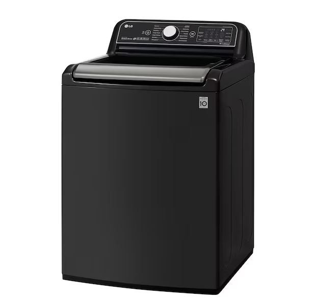 Photo 1 of LG TurboWash 3D Smart Wi-Fi Enabled 5.5-cu ft Steam Cycle Impeller Smart Top-Load Washer (Black Steel) ENERGY STAR