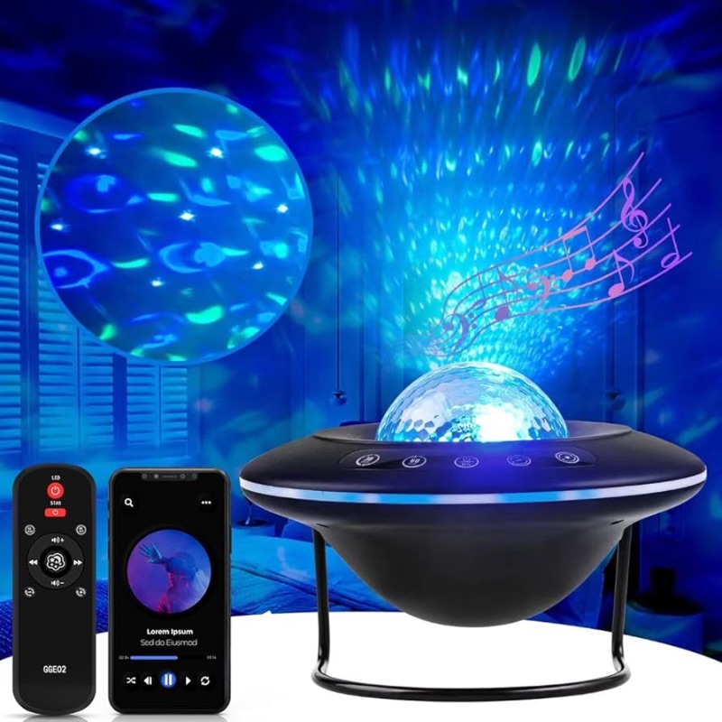 Photo 1 of LooEooDoo Star Projector, Galaxy Starry Projection Lamp, Bluetooth Speaker 