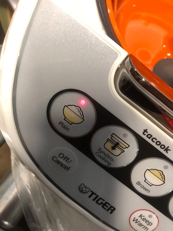 Photo 3 of ***USED - POWERS ON - UNABLE TO TEST FURTHER***
TIGER JBV-A10U 5.5-Cup (Uncooked) Micom Rice Cooker with Food Steamer Basket, White