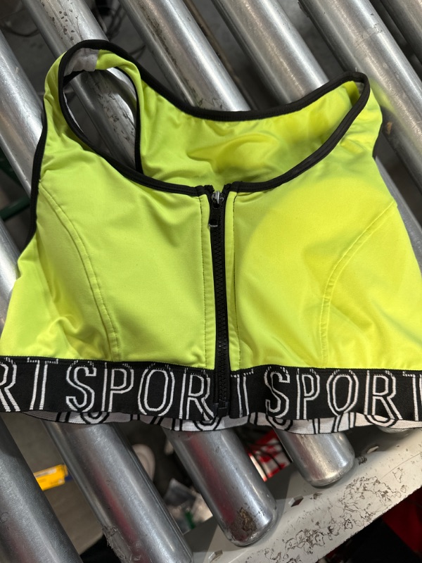 Photo 2 of ***NEON YELLOW*** Sports Bra High Impact Adjustable X-Large 