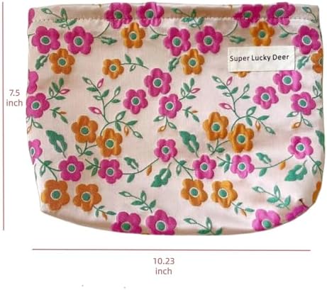 Photo 1 of * used *
ZIEEZCYY Travel Cosmetic Bag Stylish Daisy Design Makeup Bag