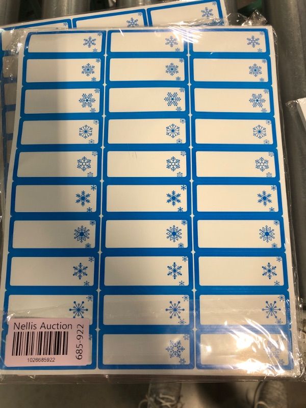 Photo 1 of Blue Foil Snowflake Address Labels - 120 Pack