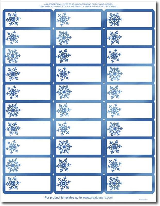 Photo 1 of Blue Foil Snowflake Address Labels - 120 Pack