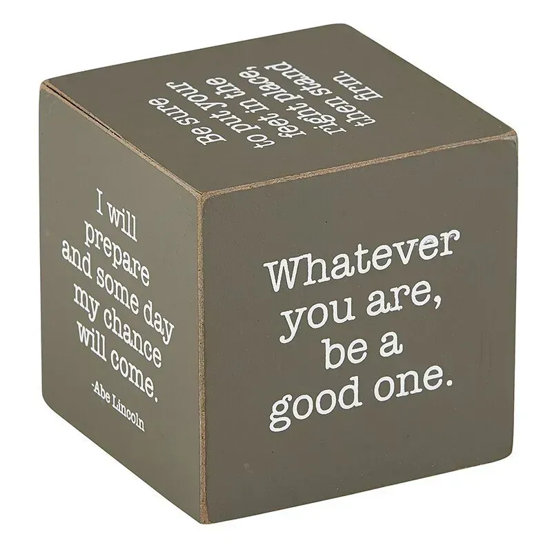 Photo 1 of Creative Brands Quote Decor-Wooden Cube - 3 x 3-Inch