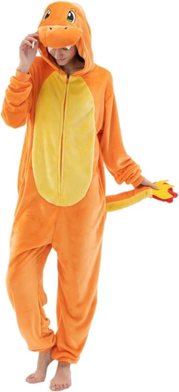 Photo 1 of Onesie Pajamas, Flannel Cosplay Charmander(kids xl)