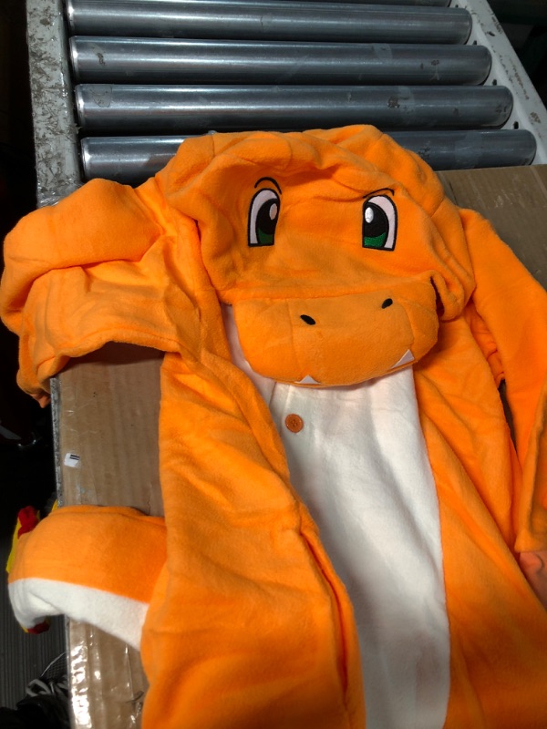 Photo 3 of Onesie Pajamas, Flannel Cosplay Charmander(kids xl)