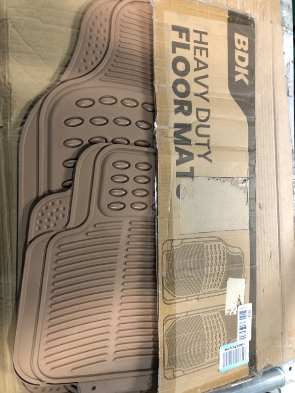 Photo 1 of BDK Heavy Duty 4pc Front & Rear Rubber Floor Mats for Car 