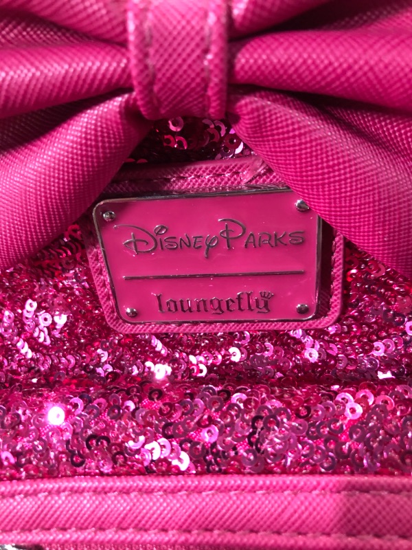 Photo 4 of Loungefly Disney Minnie Mouse Magenta Sequin Women's Backpack