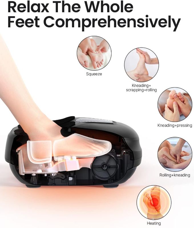 Photo 6 of (READ FULL POST) RENPHO Shiatsu Foot Massager with Heat, Compact Foot Massager Machine 