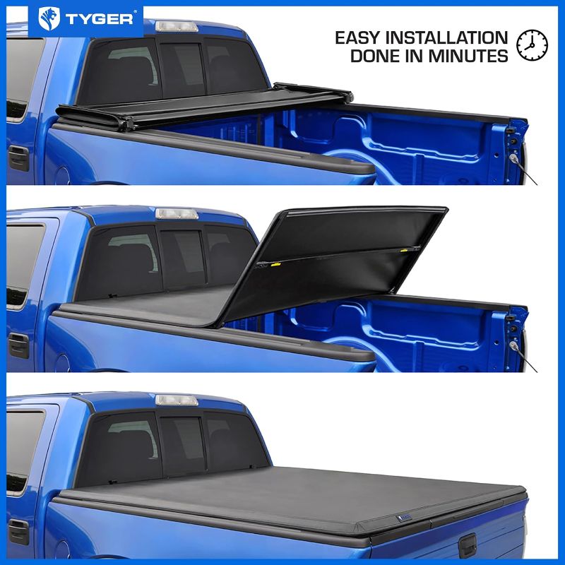 Photo 4 of (READ FULL POST) Tyger Auto T3 Soft Tri-fold Truck Bed Tonneau Cover Compatible with 2022-2023 