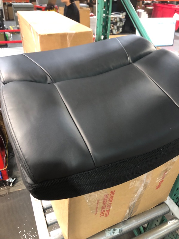 Photo 1 of Amazon Basics High-Back Bonded Leather Executive Office Computer Desk Chair - Black (6ft) 6ft Black