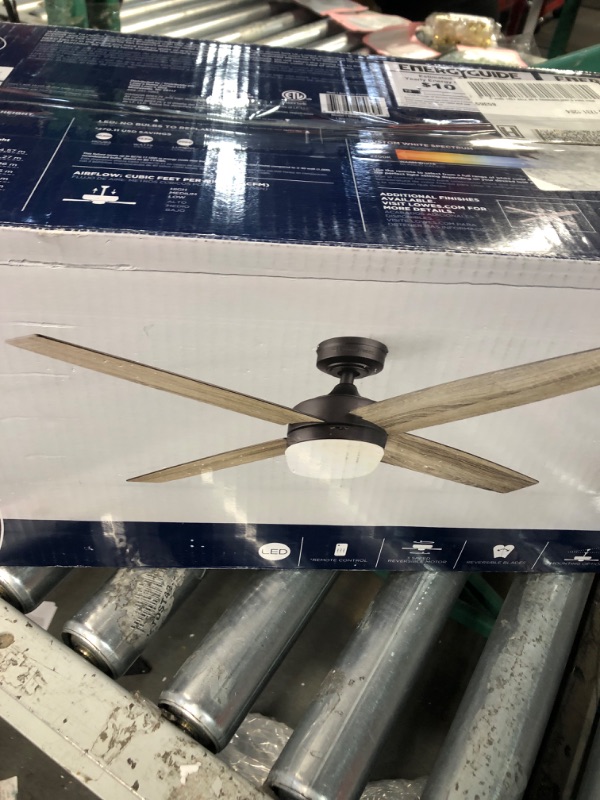 Photo 1 of ***PARTS ONLY/NON-RETURNABLE***
***MISSING BLADE/POSSIBLE OTHER PIECES***
Harbor Breeze Boltz II 52-in Color-changing Indoor Ceiling Fan with Light and Remote (4-Blade) MATTE BLACK BODY WITH DARK AND LIGHT BLADES,MISSING ONE