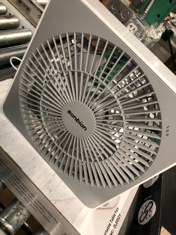 Photo 4 of *Parts Only Non Refundable* SONBION Box Fan, Three Speeds Window Table Cooling Fan 10 Inch DC Desk Fan