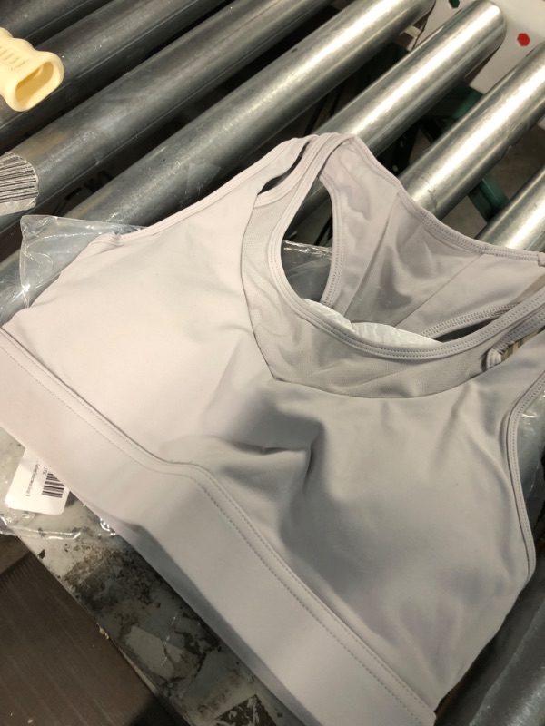 Photo 1 of Sports Bras for Women - Mesh High-Strength Women's Sports Bra , Medium Grey