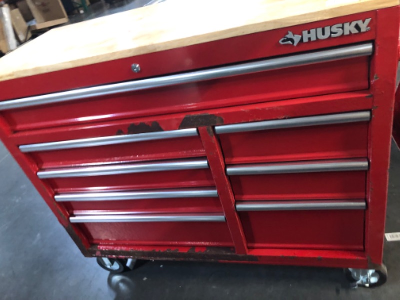 Photo 3 of  STOCK IMAGE ONLY

HUSKY 42-Inch 7-Drawers Rolling Tool Chest, RED