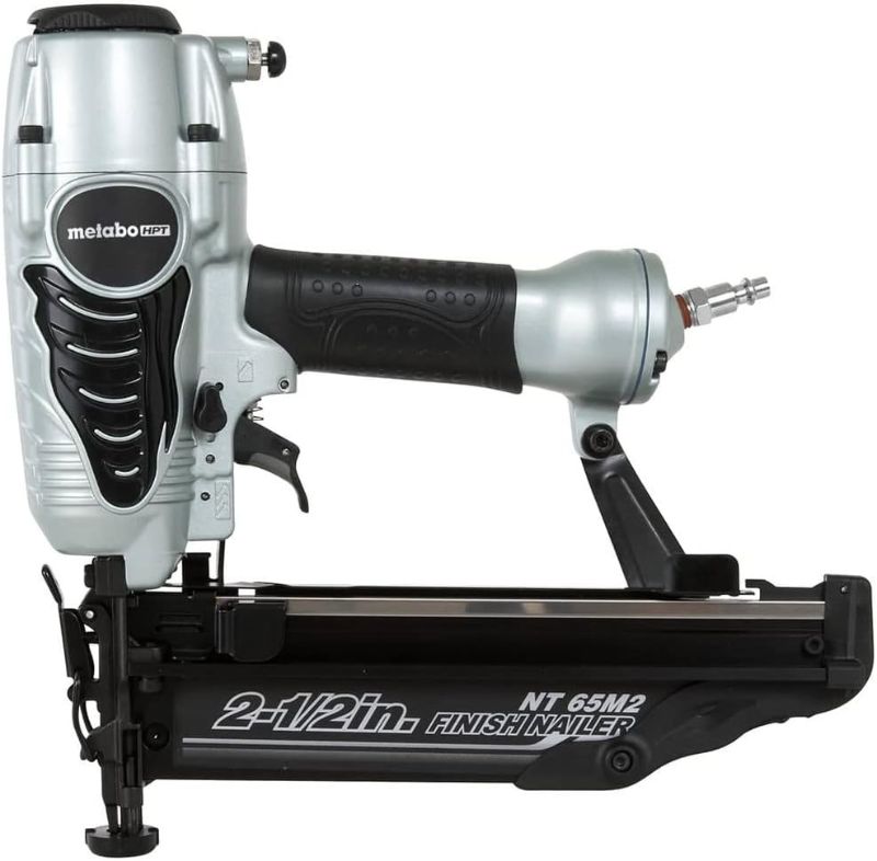 Photo 1 of **FOR PARTS ONLY**BROKEN*NON-FUNCTIONAL**
Metabo HPT NT65M2S Finish Nailer with Air Hose, 1/4" x 50' 