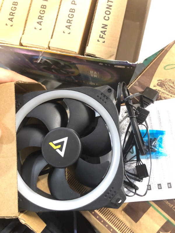 Photo 2 of Antec Prizm 120 ARGB 5+C 120mm Case Fan w/Fan Controller (5 in 1 Pack)