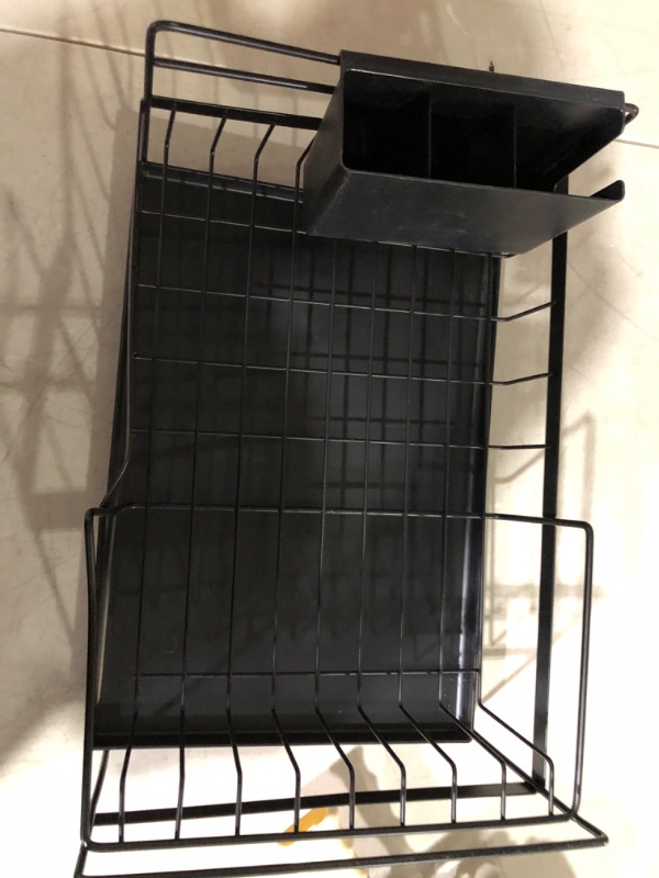 Photo 3 of ***ONE SIDE IS DENTED***
Kitchen Storage Organizer Dish Drying Rack(Color : Black)