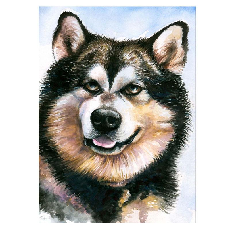 Photo 1 of 12X16inch 5D Diamond Painting Kits for Adults DIY Siberian Husky Full Square Drill Home Wall Decor