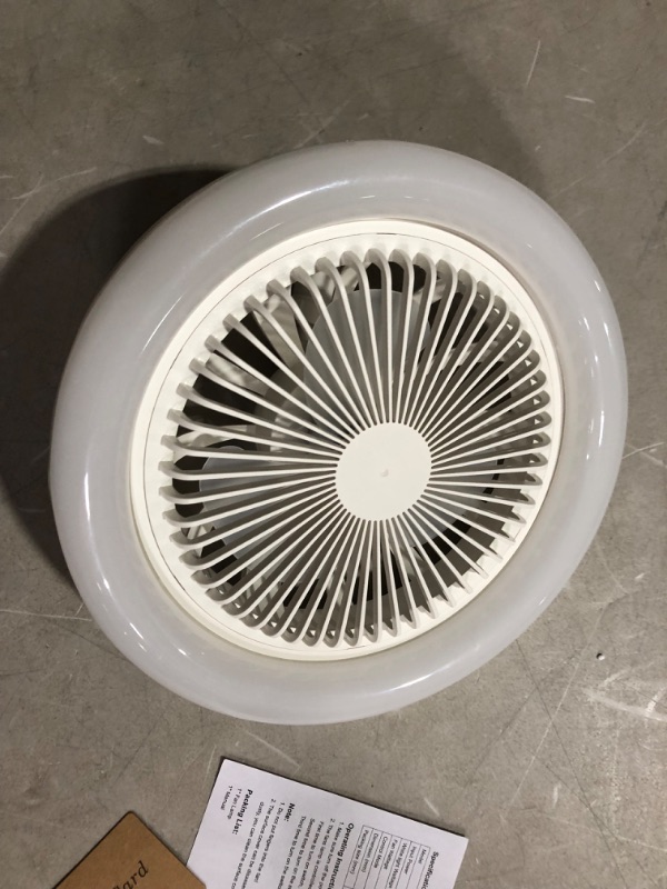 Photo 2 of ***USED - UNABLE TO TEST***
Yaoten E26 Bulb Fan Light, 10 In Mini Ceiling Fan with Light, E26 Extender Base,