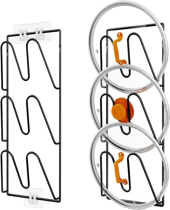 Photo 1 of 2 Pack Pot Lid Organizer Rack, 6-Tier Pot Lids Holder 