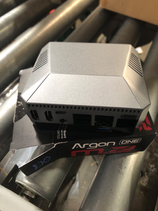 Photo 3 of Argon ONE M.2 Aluminum Case for Raspberry Pi 4 with Power Button and Fan | SATA SSD Support | B-Key and B+M Key Compatible