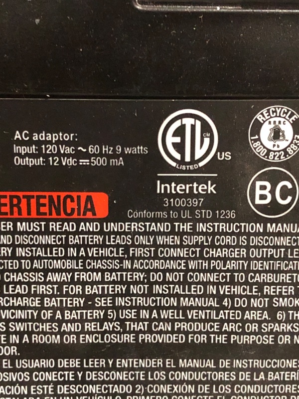 Photo 6 of ***USED - NOT FUNCTIONAL - DOESN'T POWER ON - UNABLE TO TROUBLESHOOT***
STANLEY J5C09D Digital Portable Power Station Jump Starter: 1000 Peak/500Instant Amps, 120 PSI Air Compressor