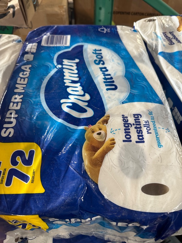 Photo 2 of Charmin Ultra Soft Toilet Paper 12 Super Mega Rolls, 366 Sheets Per Roll 366 sheet (Pack of 12)