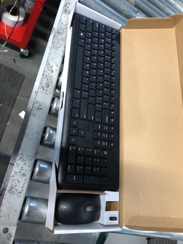 Photo 2 of Dell Wireless Keyboard and Mouse - KM3322W, Wireless - 2.4GHz, Optical LED Sensor, Mechanical Scroll, 