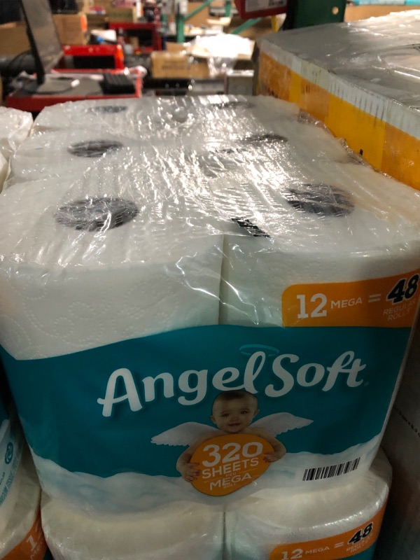 Photo 2 of Angel Soft® Toilet Paper, 48 Mega Rolls = 192 Regular Rolls, 2-Ply Bath Tissue