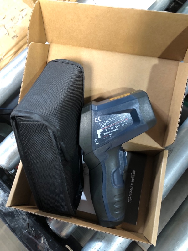 Photo 1 of AmazonCommercial Heavy Duty Infrared Thermometer with circle laser, Double mould, Type K Probe, Adjustable Emmissivity